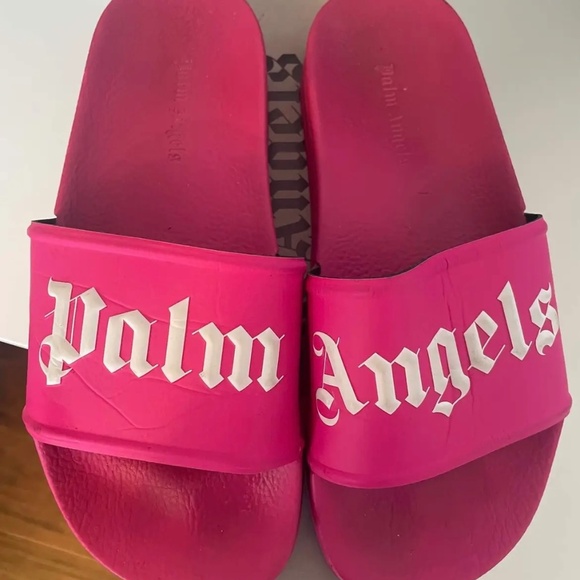 Palm Angels Pink Pool Slides - Picture 1 of 5